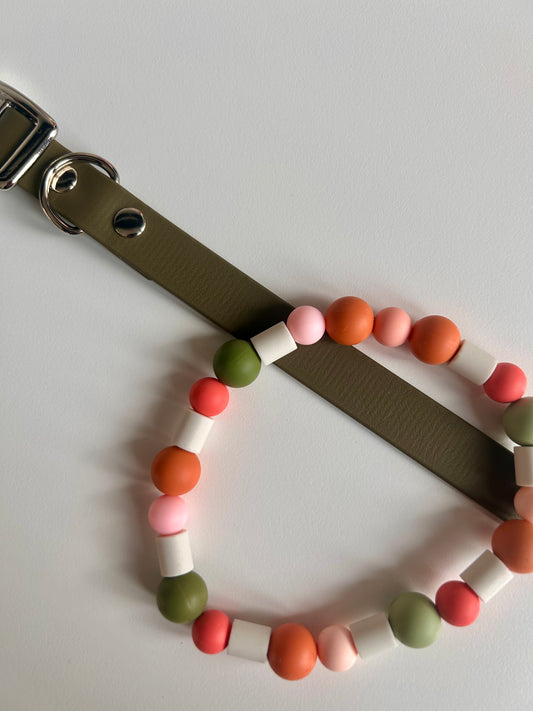 Kaki/hazel anti-tekenhalsband
